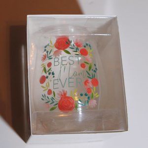 Mother's Day stemless wine glass